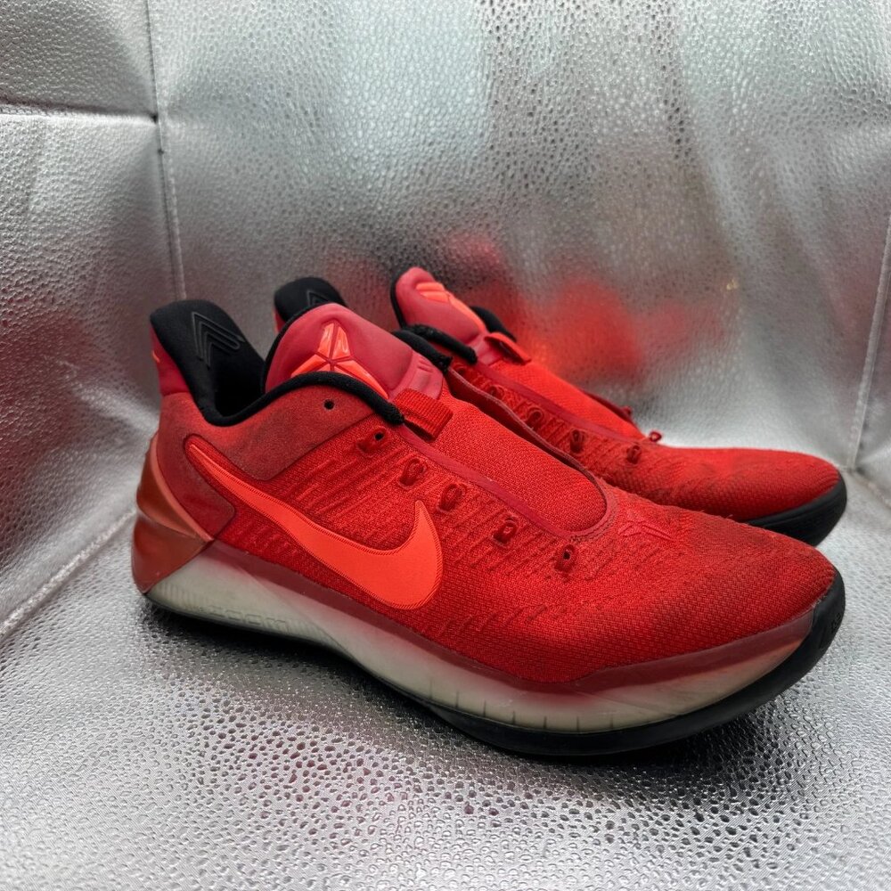Size 7 Nike Mens Kobe AD University Red Black Logo Basketball Shoes 852425-608 - Picture 1 of 12